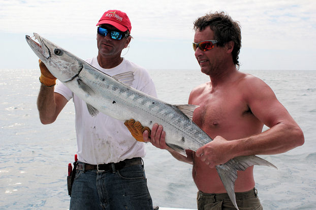 Big Barracuda caught and released in Key West fishing on Charter Boat Southbound from Charter Boat Row Key West