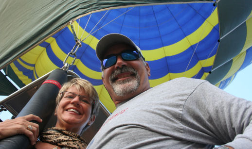 Looking down from the gondola