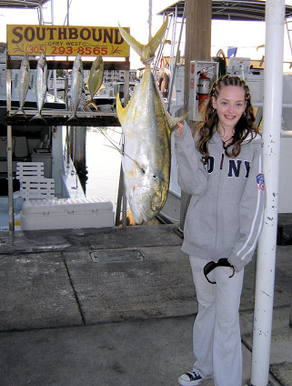 18 1/2 lb Cravalle Jack caught on Key West Fishing Boat Southbound
