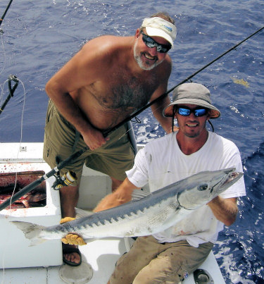 Barracuda caught fishing on Charter Boat Southbound in Key West Florida