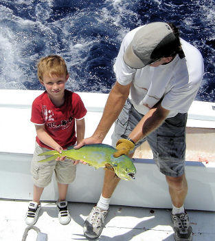 Dolphin caught on Key West deep sea fishing charter boat Southbouhd from Charter Boat Row Key West