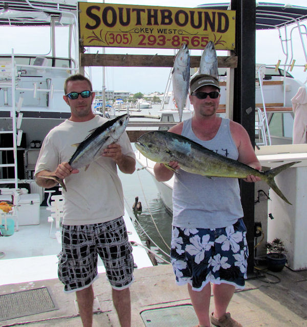Black Fin Tuna and Dolphin caught in Key West fishing on charter boat Southbound from Charter Boat Row, Key West