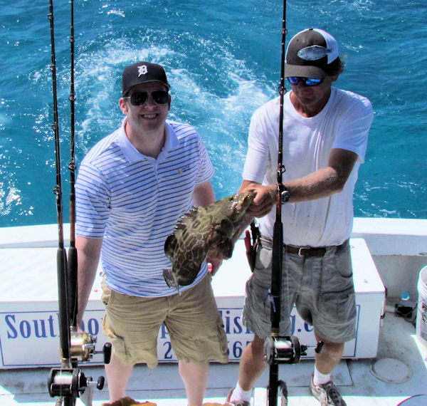Black Grouper caught in Key West fishing on charter boat Southbound from Charter Boat Row, Key West