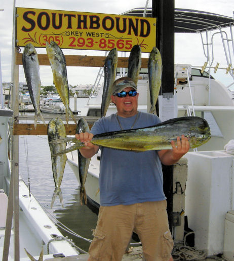 dolphin caught fishing Key West on charter boat Southbound from Charter Boat Row Key Wes