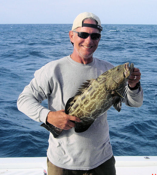 Black Grouper caught in Key West fishing on charter boat Southbound from Charter Boat Row Key West