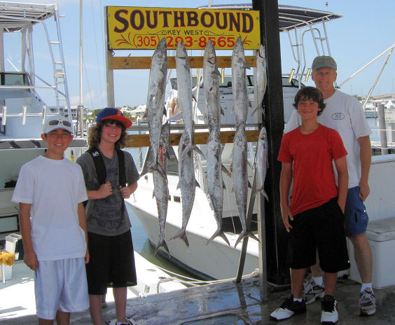 King Mackerel caught deep sea fishing on Key West Charter fishing boat Southbound from Charter Boat Row, Key West