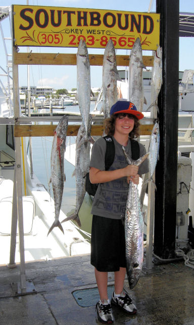 King Mackerel caught deep sea fishing on Key West Charter fishing boat Southbound from Charter Boat Row, Key West