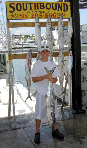King Mackerel caught deep sea fishing on Key West Charter fishing boat Southbound from Charter Boat Row, Key West