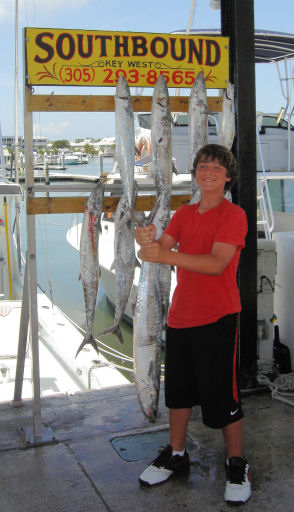 King Mackerel caught deep sea fishing on Key West Charter fishing boat Southbound from Charter Boat Row, Key West