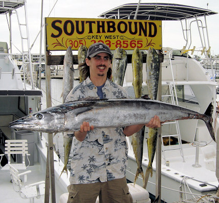 37 lb. Wahoo caught fishing Key West waters on the charter boat Southbound