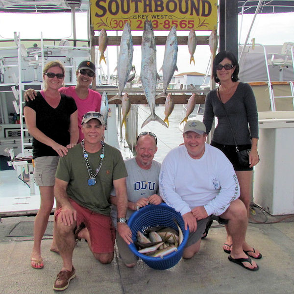 Kingfish and Yellow Tail Snapper caught fishing Key West on charter boat Southbound from Charter Boat Row Key West