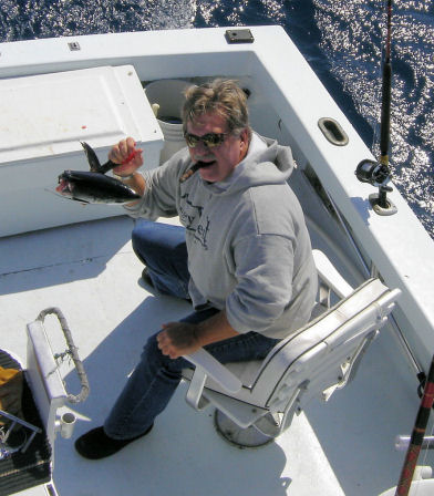 Half a Black Fin Tuna caught deep sea fishing in Key West, Florida on Key West charter boat Southbound on Charter Boat Row