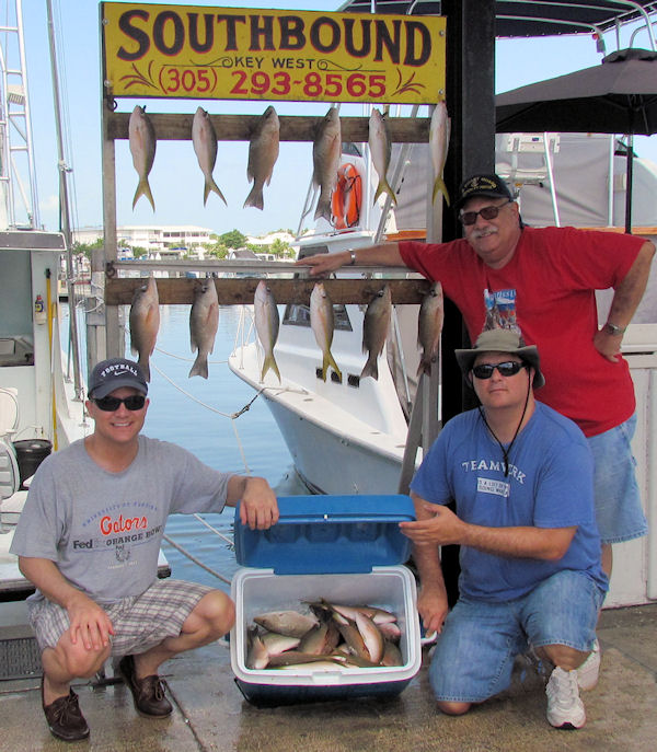 Gray and Yellow tail snapper caught in Key West fishing on charter boat Southbound from Charter Boat Row