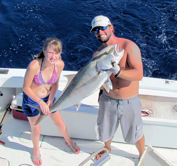 Amberjack caught in Key West fishing on charter boat Southbound