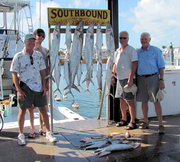 Bonito, Cero mackerel, Yellow Tail Snapper and King mackerel caugth in Key West fishing on charter boat Southbound from Charter Boat Row Key Wes