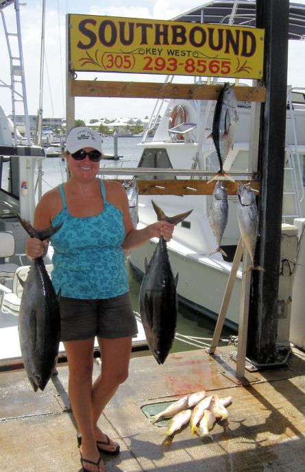 Black Fin Tuna caught fishing Key West on charter boat Southbound from Key West Charter Boat Row