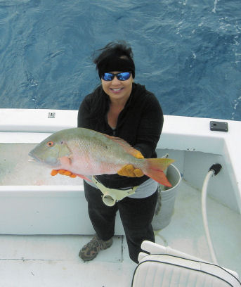 Mutton Snapper caught in Key West fishing on charter boat Southbound from Charter Boat Row, Key West