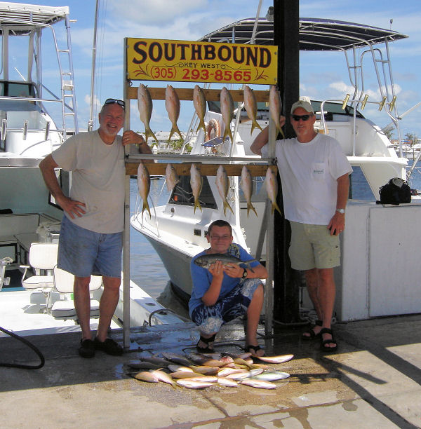 Yellow Tail Snapper caught fishing Key West on charter boat Southbound From Charter Boat Row, Key West