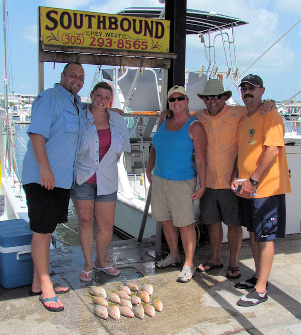 Yellow Tail and gray snapper caught fishing in Key West on Charter Boat Southbound from Charter Boat Row Key West