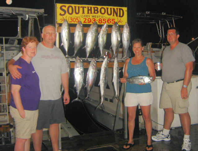 Black Fin Tuna caught in Key West Fishing on Key West Charter fishing boat Southbound from Charter Boat Row Key West