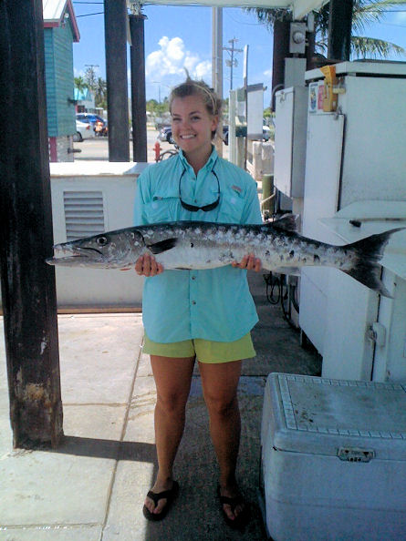 Big Barracuda caught fishing Key West on charter boat Southbound from Charter Boat Row Key West