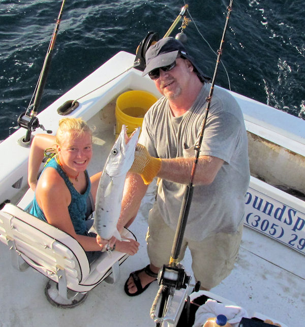 Barracuda aught in Key West fishing on charter boat Southbound from Charter Boat Row