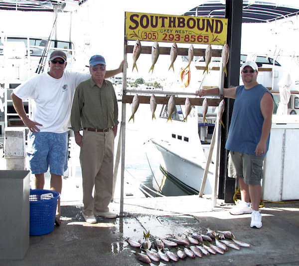 Yellow tail snapper caught in Key West fishing on charter boat Southbound from Charter Boat Row Key West