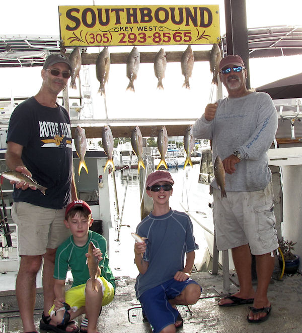 Yellow Tail and Gray snapper caught in Key West fishing on charter boat Southbound for charter boat row Key West florida