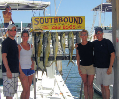 Dolphin caught fishing on the Charter Boat Southbound in Key West Florida