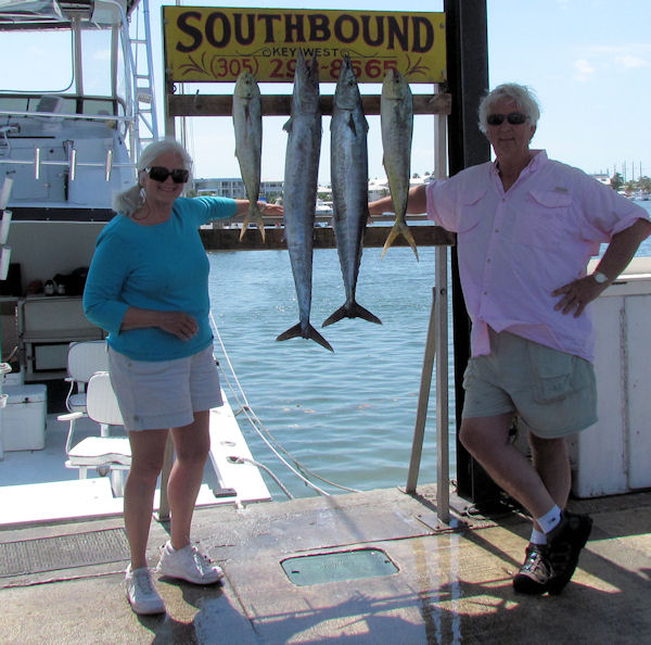 Dolphin and Whaoo caught in Key West fishing on charter boat Southbound from Charter Boat Row, Key West