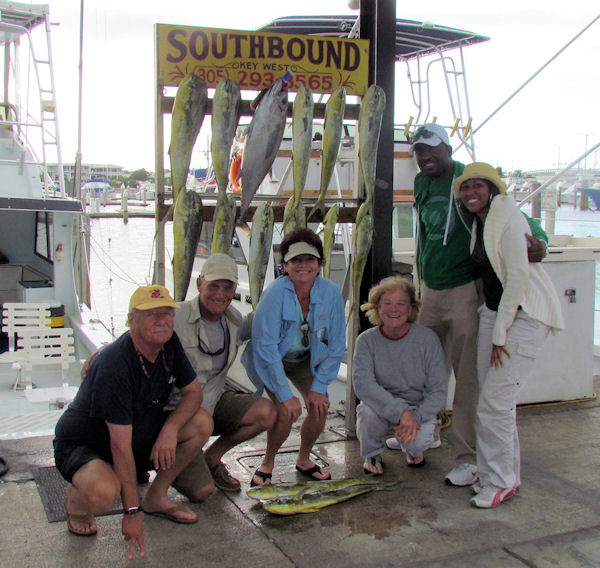 Dolphin caught fishing in Key West on Charter Boat Southbound from Charter Boat Row Key West