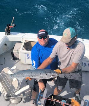 Big Barracuda caught and released in Key West fishing on The Charter Boat Southbouond