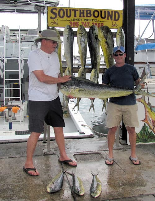 30 lb Bull Dolphin caught on the Southbound in Key West Florida
