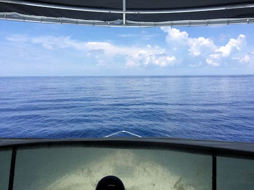 Calm seas offshore of Key West, Florida fishing on the charter boat Southbound
