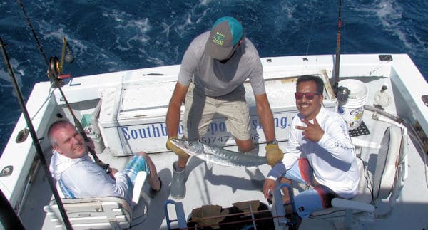 A catch and release fo a medium barracuda on the Southbound