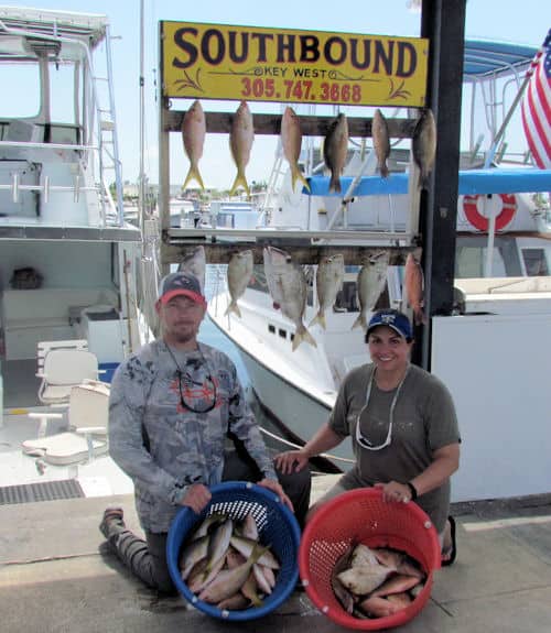 Limit of Snappers caught in Key West fishing on Charter Boat Southbound
