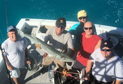 Big Barracuda caught and released in Key West fishing on charter boat Southbound