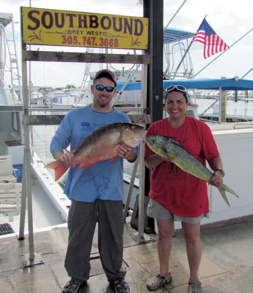Nice Mutton and Keeper dolphin for dinner on the Southbound in Key West Florida