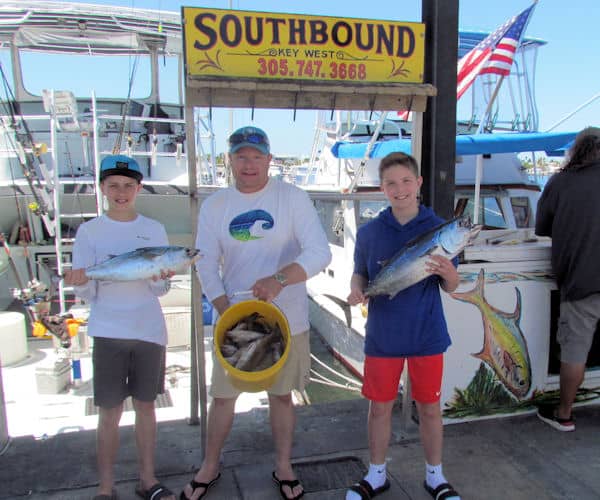Snappers and bonitos caught in Key West fishing with Southbound Sportfishing