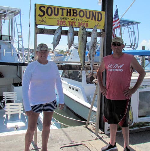 Blackfin Tuna and Bonitos and a king fish