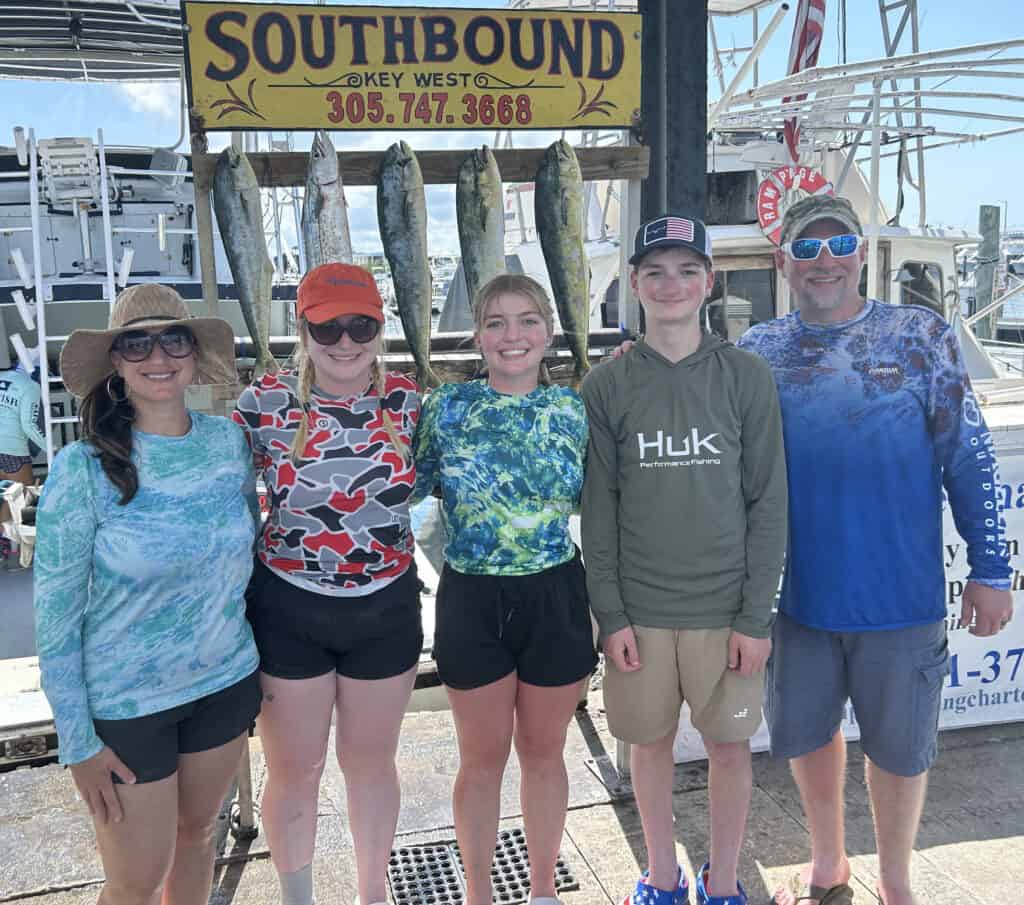 Family with some Mahi on the Dock