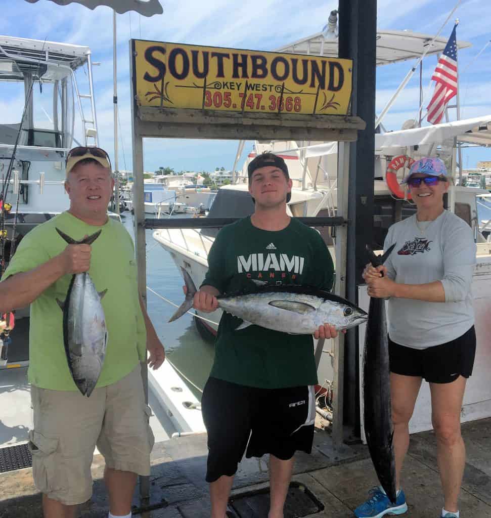 A couple nice fish from a beautiful day on the waters of Key West Florida