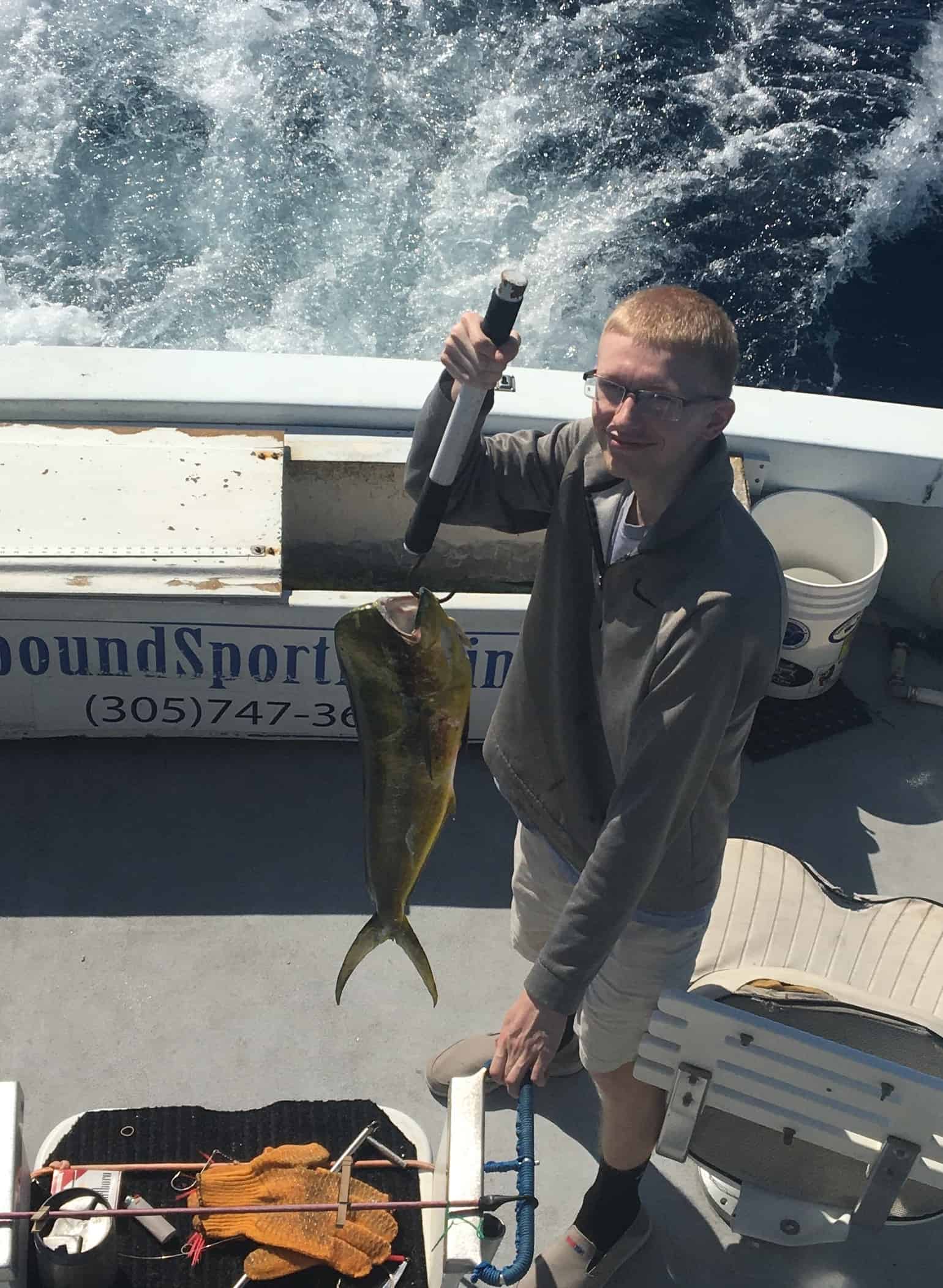 Gaffer dolphin caught offshore of Key West Florida fishing with Southbound Sportfishing