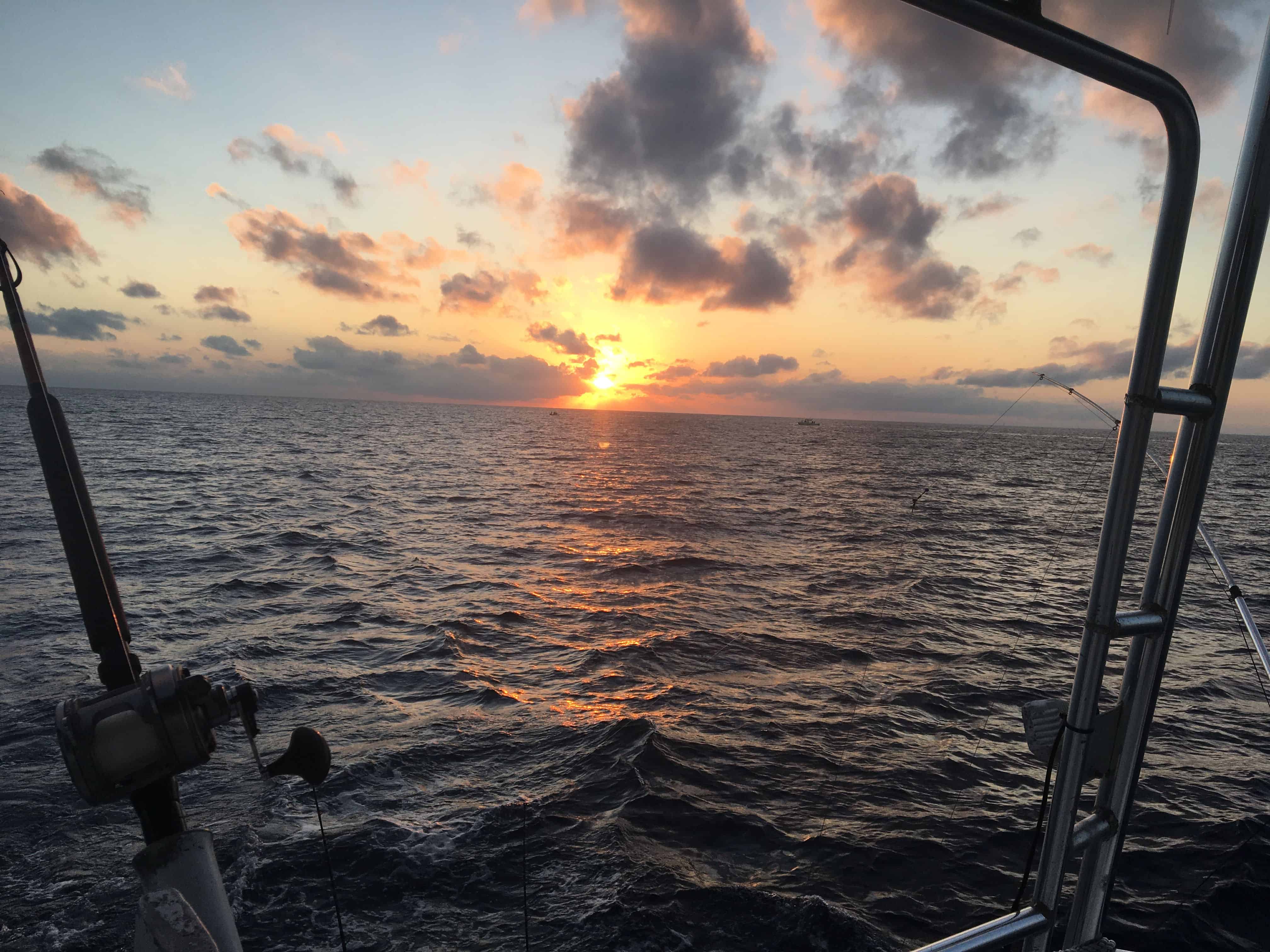 Sunsett at the end of 2019 in Key West fishing on Charter boat Southbound