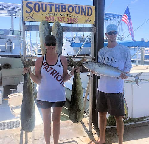Big Bonito and gaffer dolphin caught in Key West fishing with Southbound Sportfishing